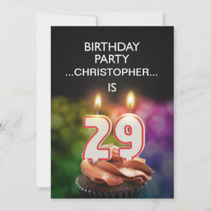 Add a name, 29th Birthday party Invitation