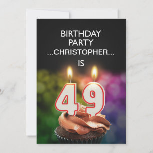 Add a name, 49th Birthday party Invitation