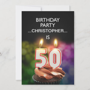 Add a name, 50th Birthday party Invitation