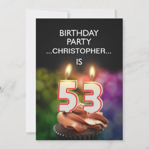 Add a name, 53rd Birthday party Invitation