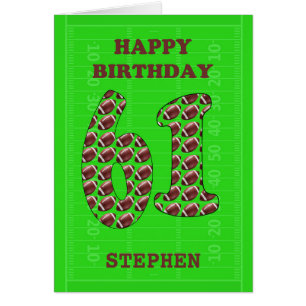 Add A Name 61st Birthday Footballs 