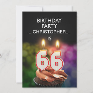 Add a name, 66th Birthday party Invitation