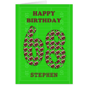 Add A Name 68th Birthday Footballs 