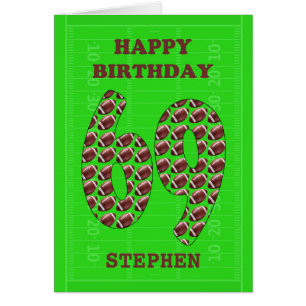 Add A Name 69th Birthday Footballs
