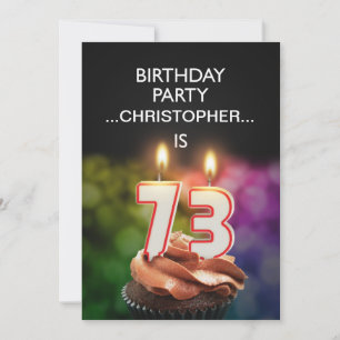 Add a name, 73rd Birthday party Invitation