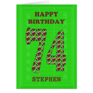 Add A Name 74th Birthday Footballs