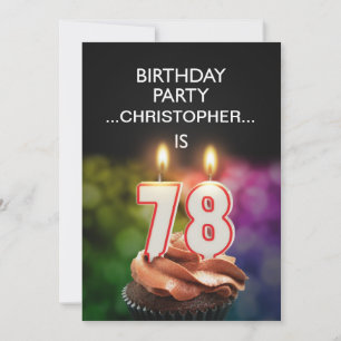 Add a name, 78th Birthday party Invitation
