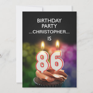 Add a name, 86th Birthday party Invitation