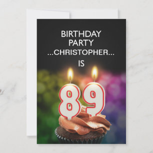 Add a name, 89th Birthday party Invitation