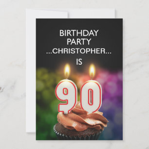 Add a name, 90th Birthday party Invitation