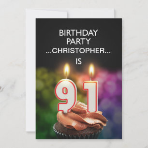 Add a name, 91st Birthday party Invitation