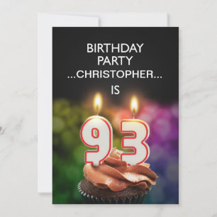 Add a name, 93rd Birthday party Invitation