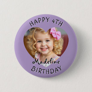Add a Name and Age to this Happy Birthday  6 Cm Round Badge