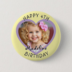 Add a Name and Age to this Happy Birthday 6 Cm Round Badge
