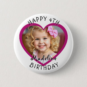 Add a Name and Age to this Happy Birthday 6 Cm Round Badge