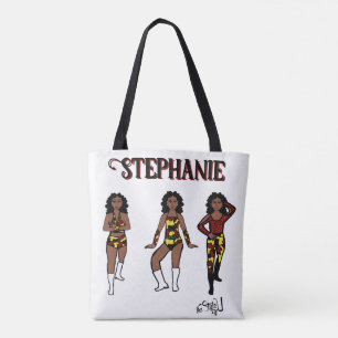 Add a Name Dancer Red Yellow Camo #1 Tote Bag