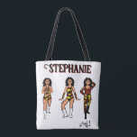 Add a Name Dancer Red Yellow Camo #2 Tote Bag<br><div class="desc">Two colors front and back. Add your name,  school,  or team.</div>