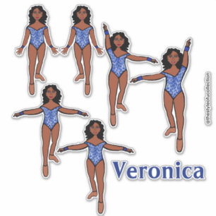 Add a Name Dancer Sticker Blue Animal A