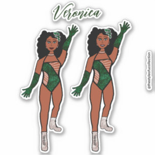 Add a Name Dancer Sticker Forest & Diamonds A