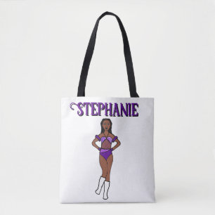 Add a Name Dancer Two Colours Grape Stones #1 Tote Bag