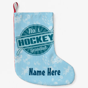 Add A Name Ice Hockey Grandad Christmas Stocking
