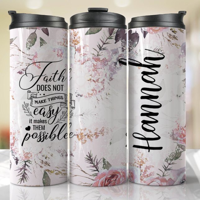 Add a Name Jesus Religious Faith God Prayer Thermal Tumbler (Custom add name Religious Quote Tumbler)