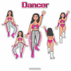 Add a Name Pink Silver Dancer #2