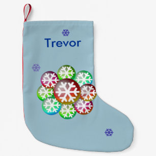 Add a Name Snowflake Art Christmas Stocking