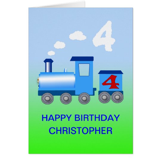Add a name to a 4th birthday card