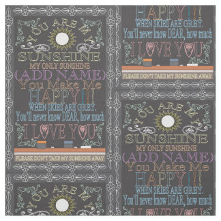 Add a Name to Sunshine Chalkboard Fabric