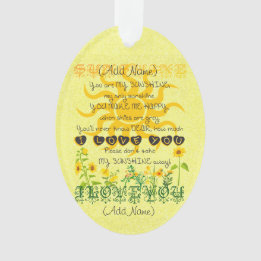 Add a Name You are My Sunshine Ornament