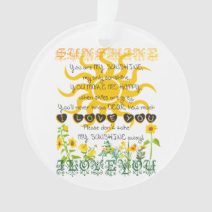 Add a Name You are My Sunshine Ornament
