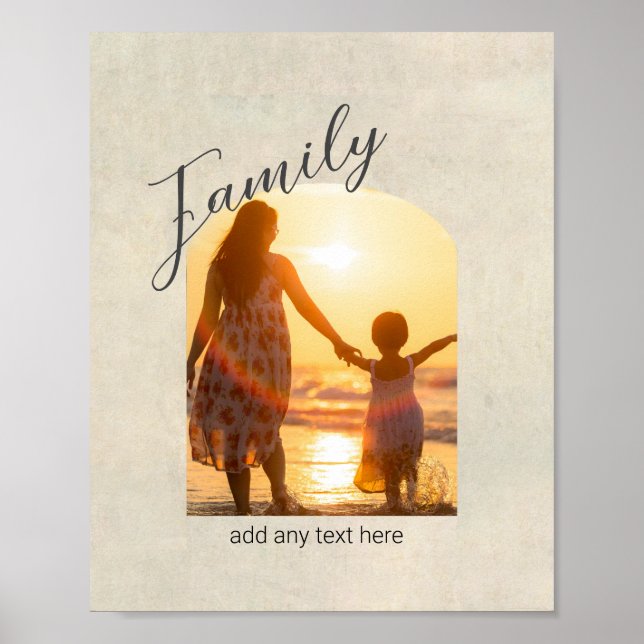 add a photo and text for a family portrait  poster (Front)