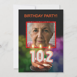 Add a picture, 102nd Birthday party Invitation