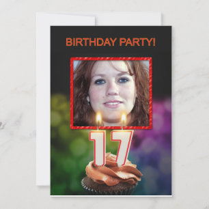 Add a picture, 17th Birthday party Invitation