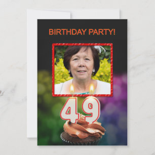 Add a picture, 49th Birthday party Invitation