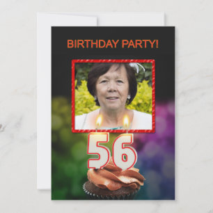 Add a picture, 56th Birthday party Invitation
