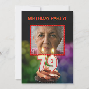 Add a picture, 79th Birthday party Invitation