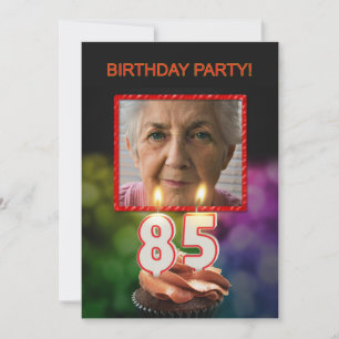 Add a picture, 85th Birthday party Invitation