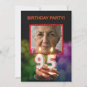 Add a picture, 95th Birthday party Invitation