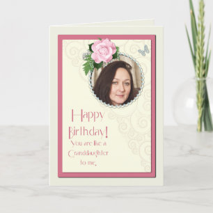Add a picture, like a granddaughter, birthday card