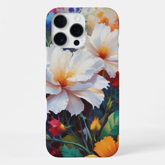 Add a Pop of Colour Gift: Vibrant Floral for Every iPhone Case (Back)
