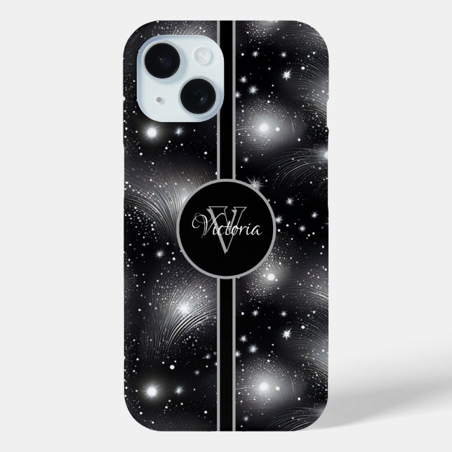 Add a Touch of Glamour with a Personalised Silver  Case-Mate iPhone Case (Back)