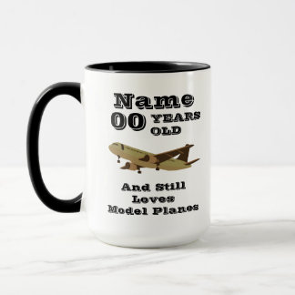 Add Age Name Personalised Model Planes Birthday Mug