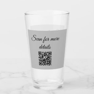 add and scan q r code here add text name here glass