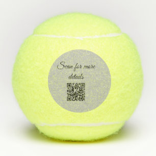 add and scan q r code here add text name here tennis balls