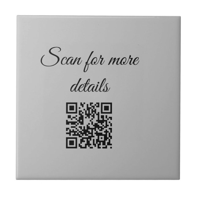 add and scan q r code here add text name here tile (Front)