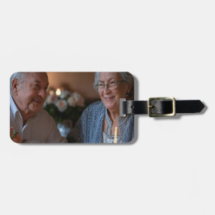 Add Anniversary Photo Customise Luggage Tag