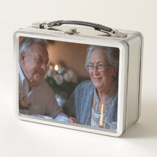 Add Anniversary Photo Customise Metal Lunch Box