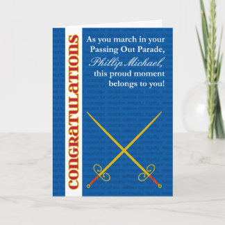 Add Any Name Custom Passing Out Congratulations Card
